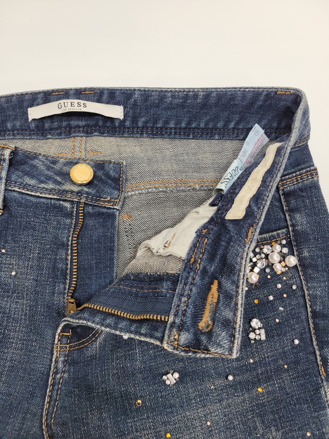 GUESS 스타더스트 인디고 슬림 부츠컷 데님 청바지 / 여 64 (26 상품이미지8