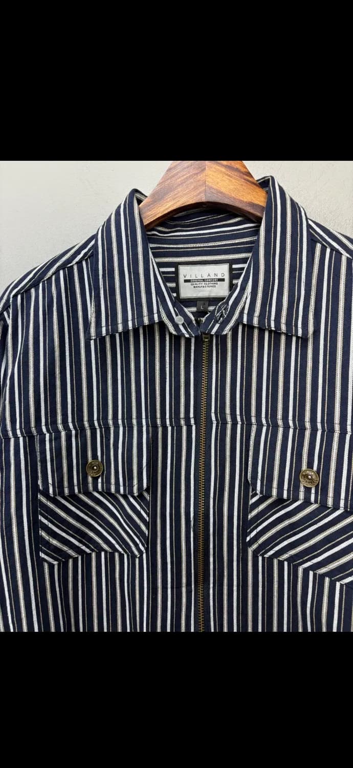 빈티지 VILLAND 스트라이프 셔츠 웨스턴 자켓 H1436 상품이미지3
