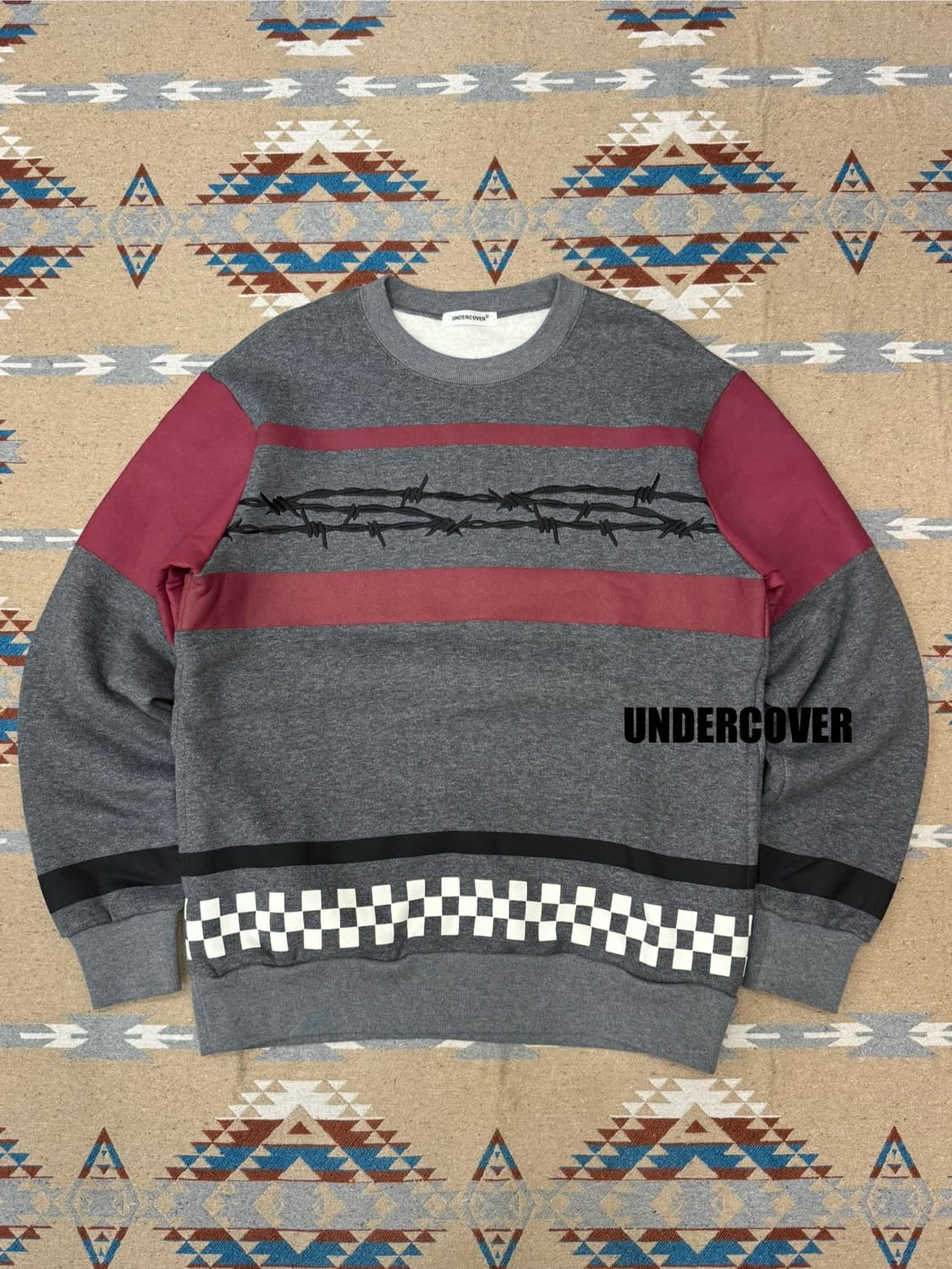 [3][L] 언더커버 와이어 체커 스웻 셔츠  24FW 상품이미지1