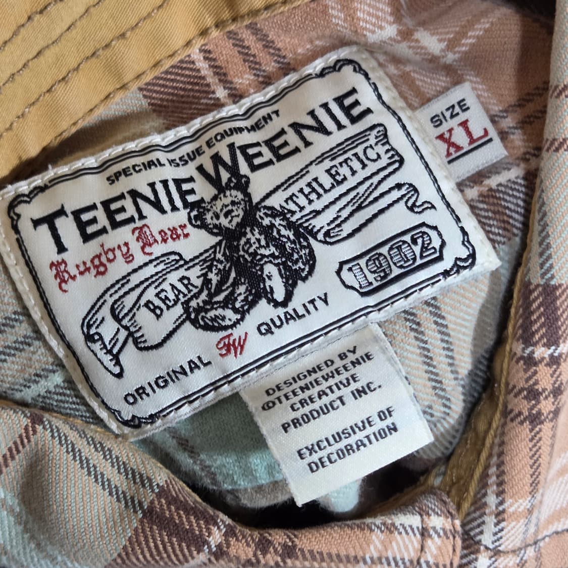 티니위니 오렌지 브라운 타탄체크 셔츠 상품이미지7