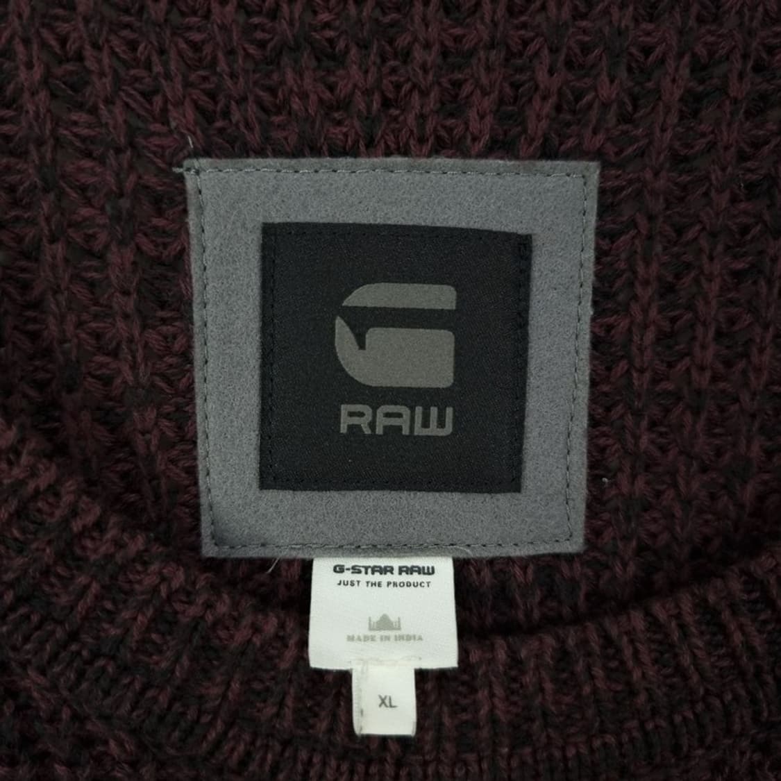 [지스타 로우] 주름 짜임 슬리브 레글런 니트 챠콜 M19288 상품이미지8