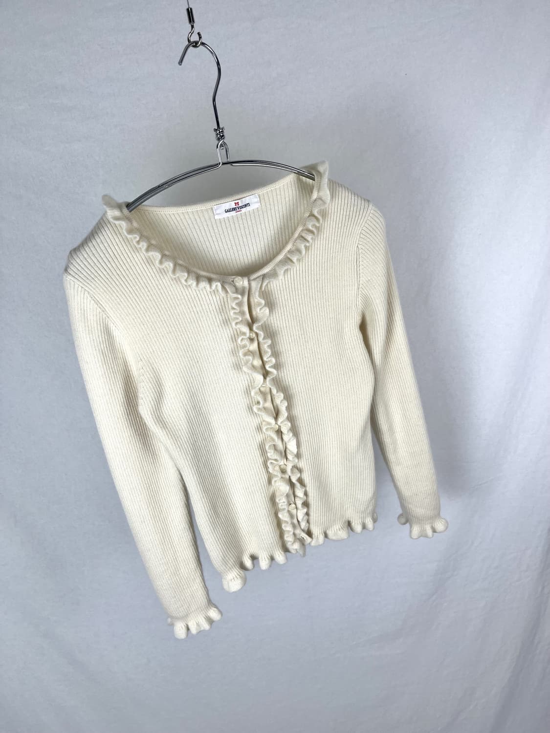 Vintage 셔링 아이보리 가디건 상품이미지1