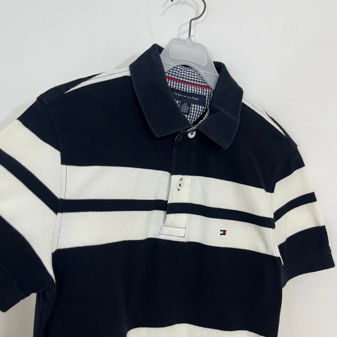 Tommy Hilfiger navy striped collar tee 상품이미지5