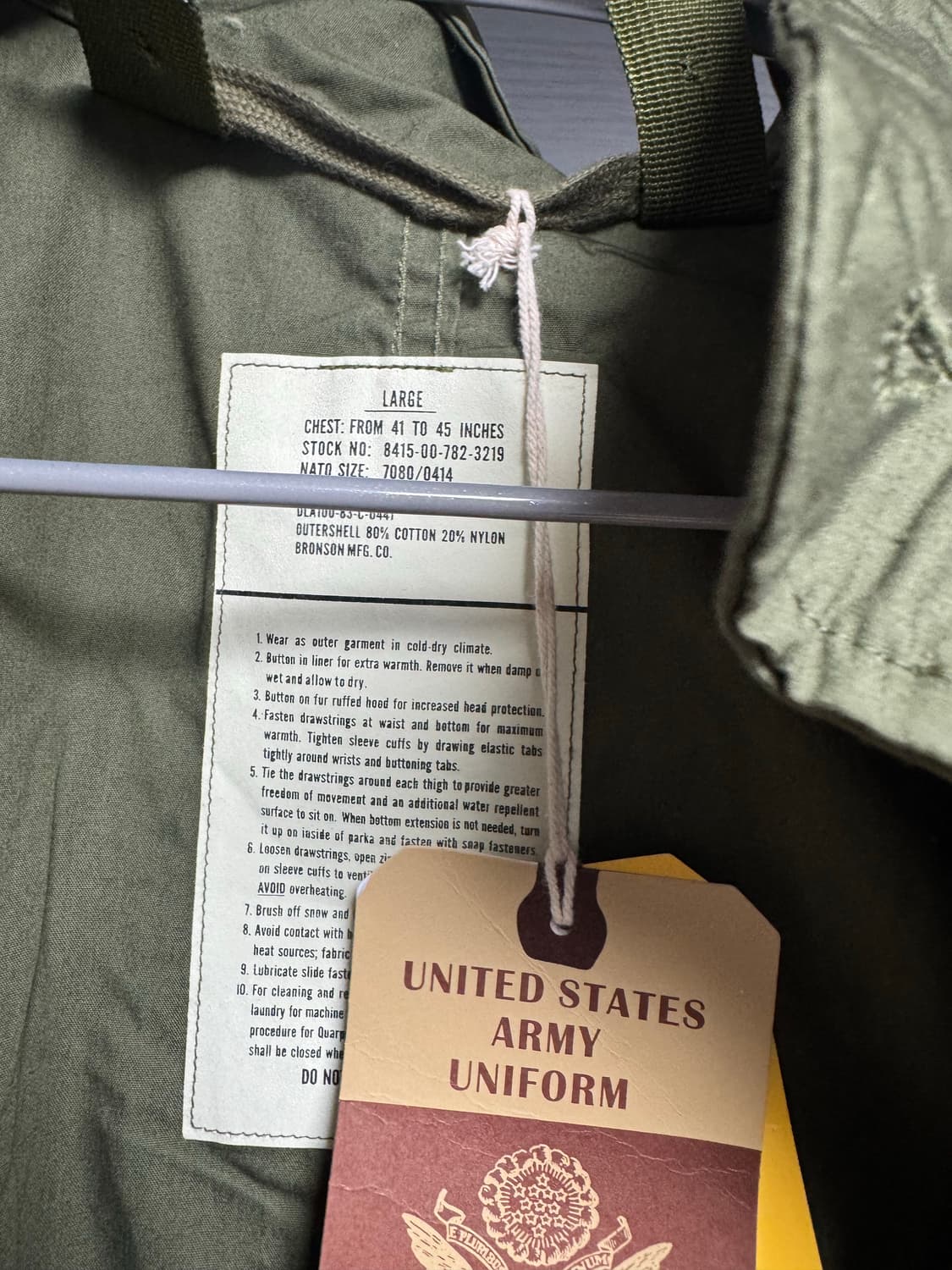 브론슨 M65 개파카 L 새상품 상품이미지2