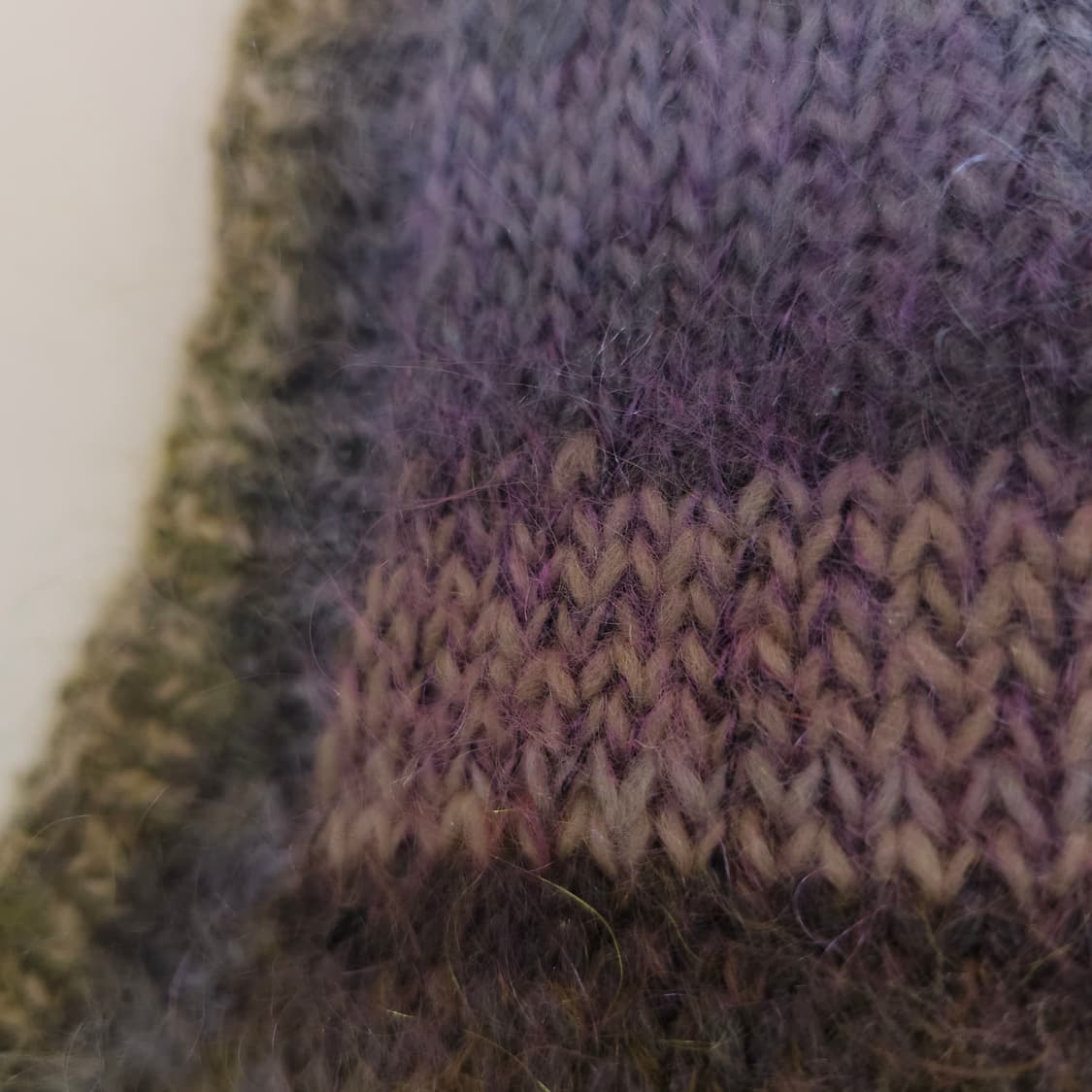 모헤어 멀티컬러 그라데이션 브이넥 니트조끼 베스트 일본빈티지 상품이미지6