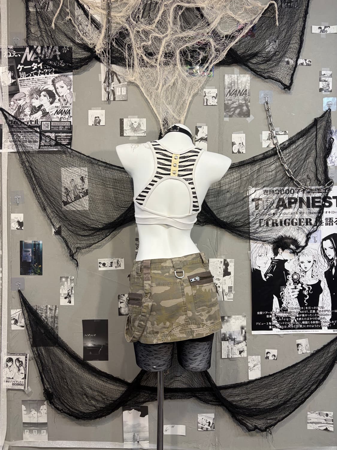 Gothic PUNK Skull Glitter Tank top 상품이미지2