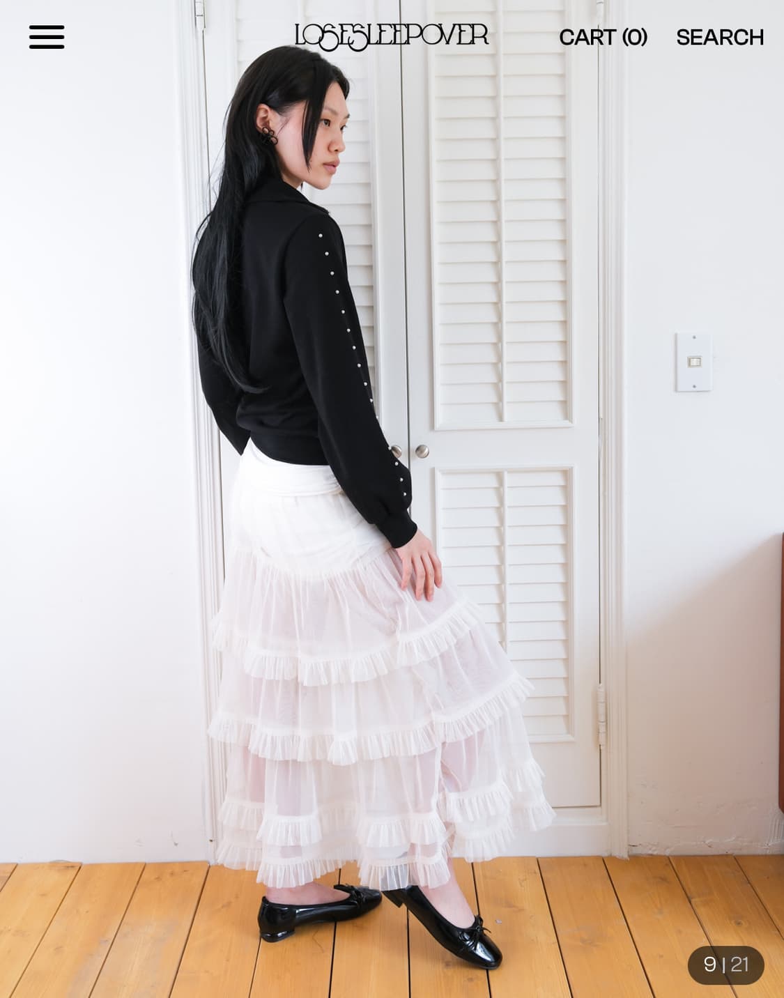 루즈슬립오버 펄 스터드 져지 집업 상품이미지2