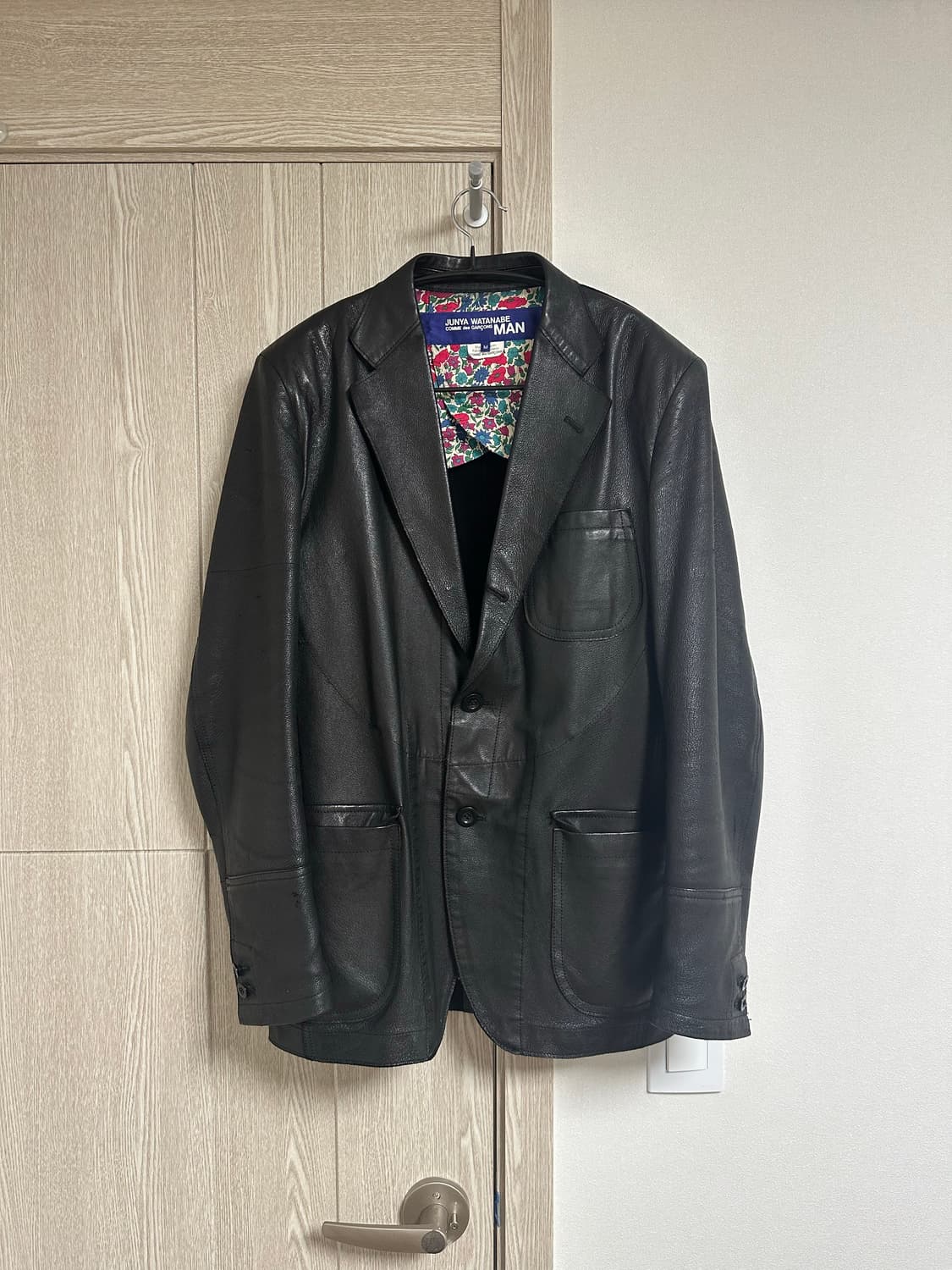 준야와타나베 17ss 레더블레이저 상품이미지1