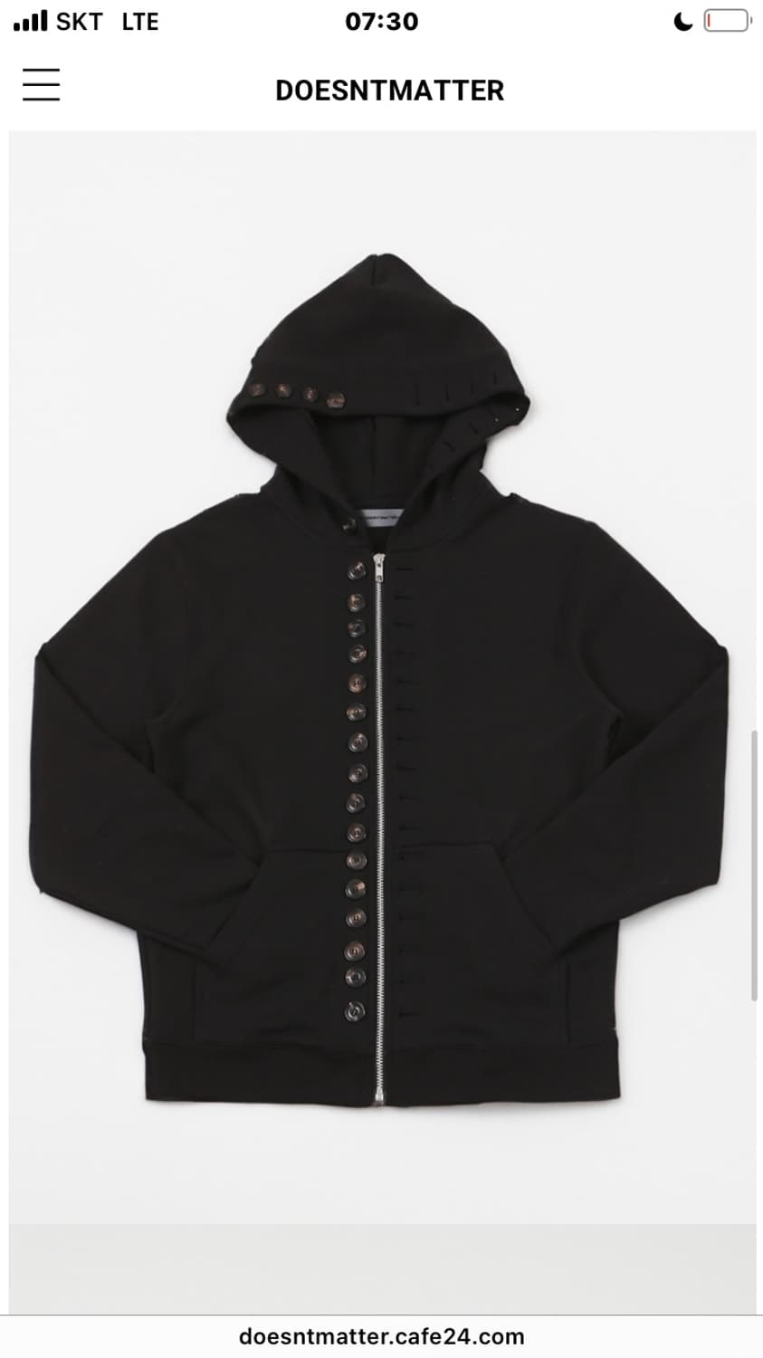 DOESNTMATTER 더즌메러 버튼 후디 size 1 상품이미지3