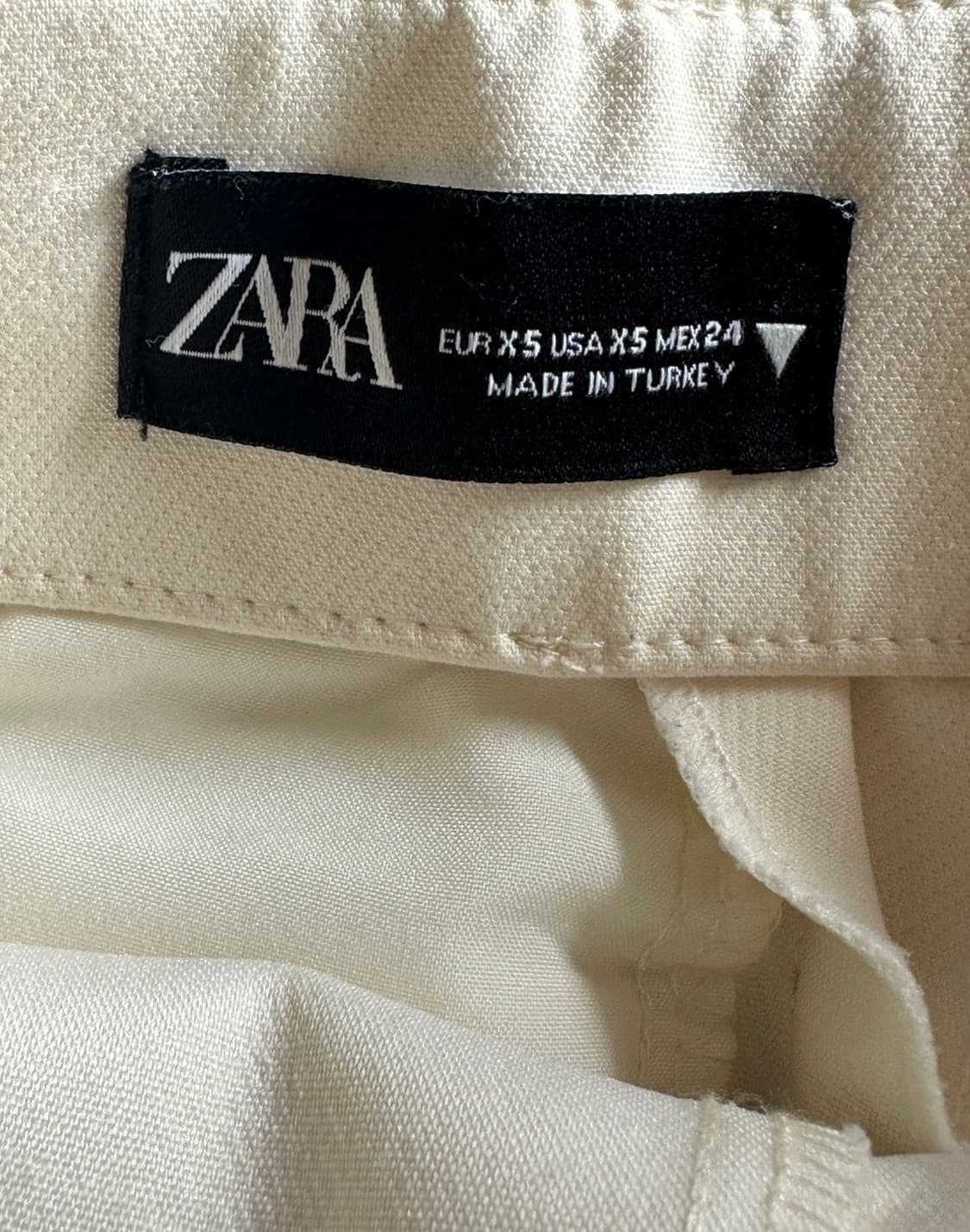 자라 하이웨스트 스코트 XS 크림색 상품이미지4