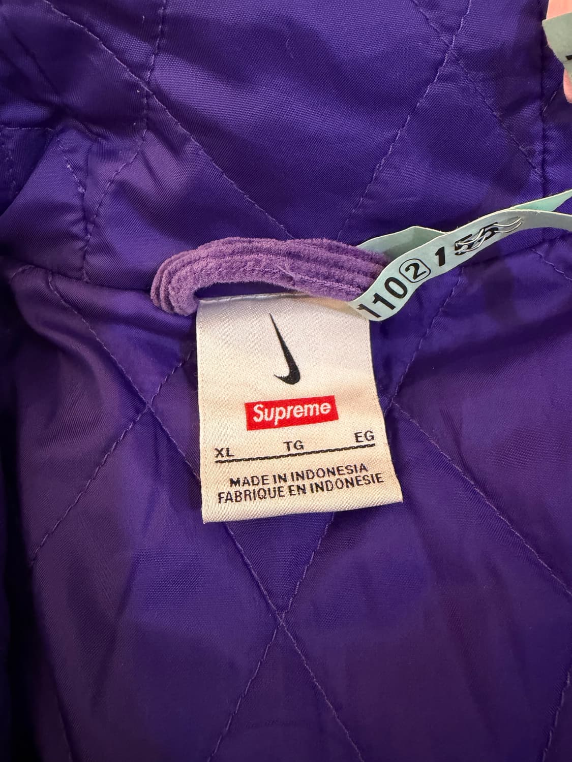 (XL)슈프림 x 나이키 아크 코듀로이 후드 자켓 퍼플  상품이미지4