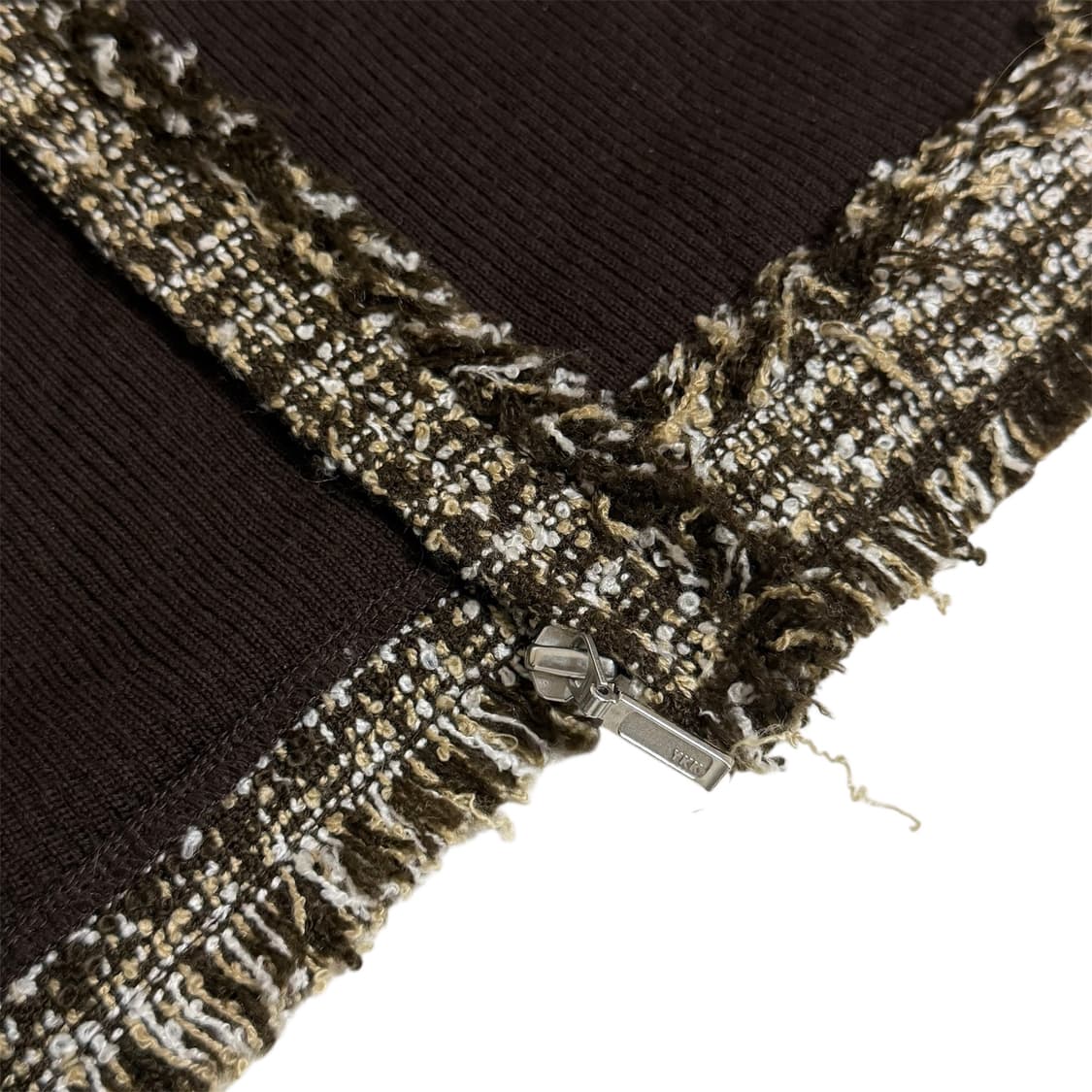 00s 페미닌 무드 트위드 트리밍 니트 집업 상품이미지4