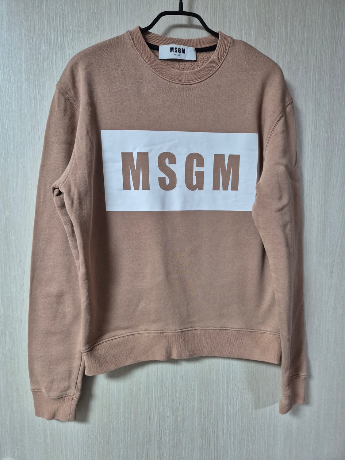 (정품) MSGM 로고 맨투맨 티셔츠 베이지 여성 S 상품이미지1