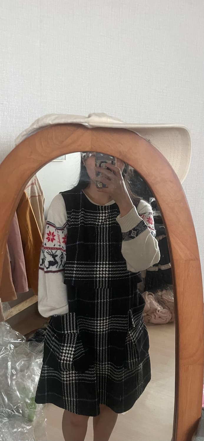 모리걸 빈티지 노르딕 니트 원피스 set❄️🖤 상품이미지6