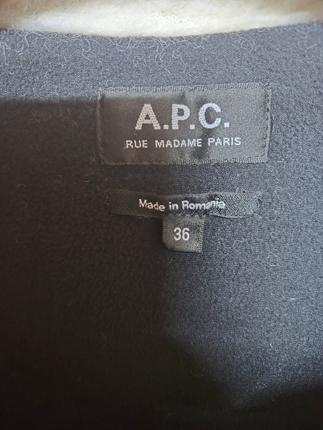 정품)A.P.C. 아페쎄 블랙 야상  롱패딩 36 (66) 상품이미지6