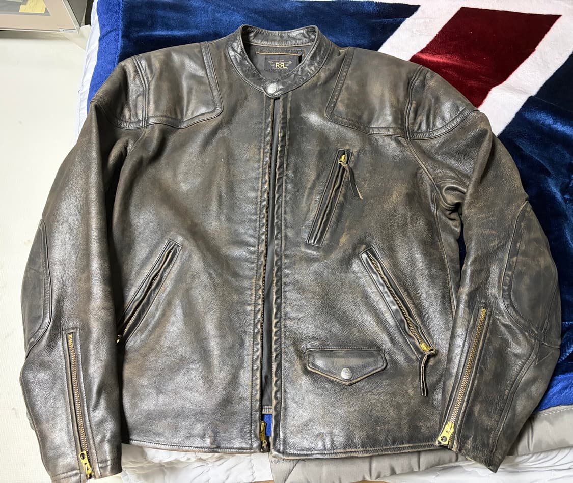 RRL 레더 모토 자켓 L 상품이미지1
