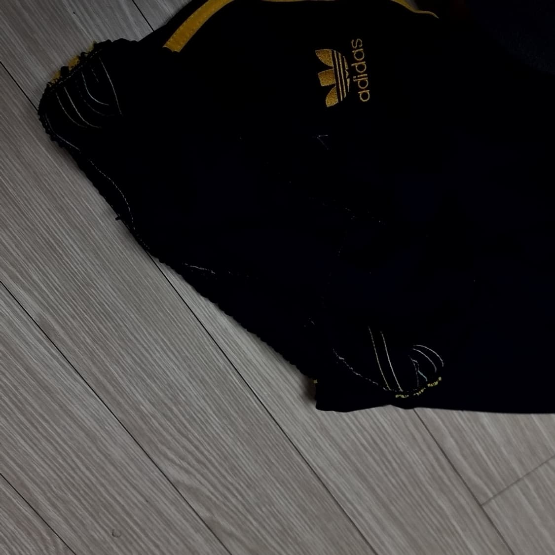 아디다스 삼선 트레이닝 바지 블랙/옐로우(실측) 상품이미지4