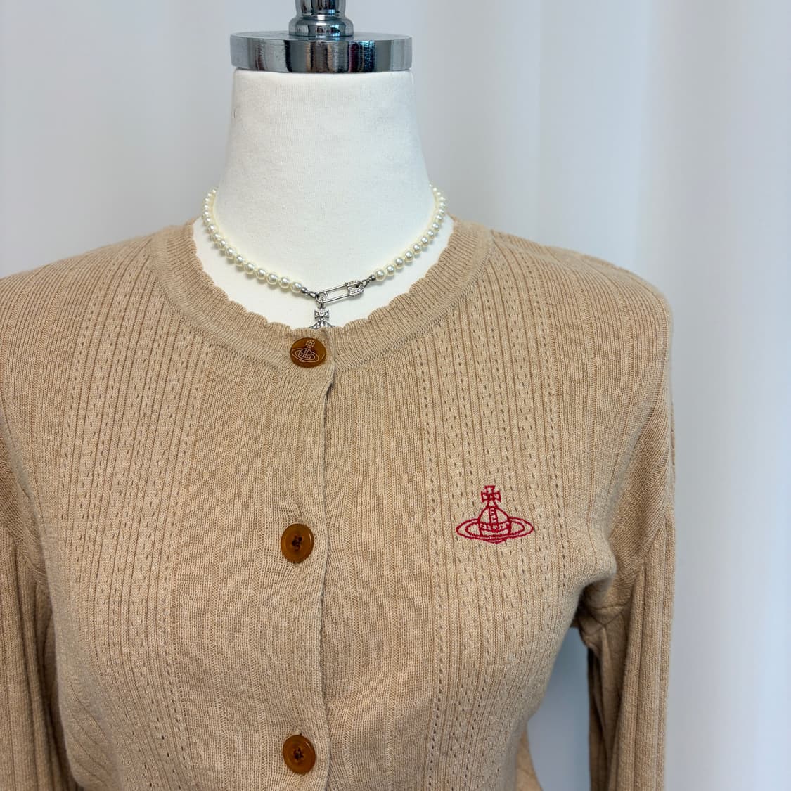 비비안웨스트우드 레드라벨 코튼 아일렛 가디건 상품이미지4