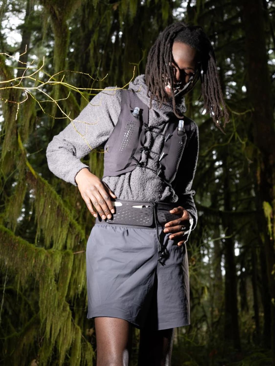 [3-4] gnuhr 누어 러닝 워프쇼츠 anthracite 상품이미지1