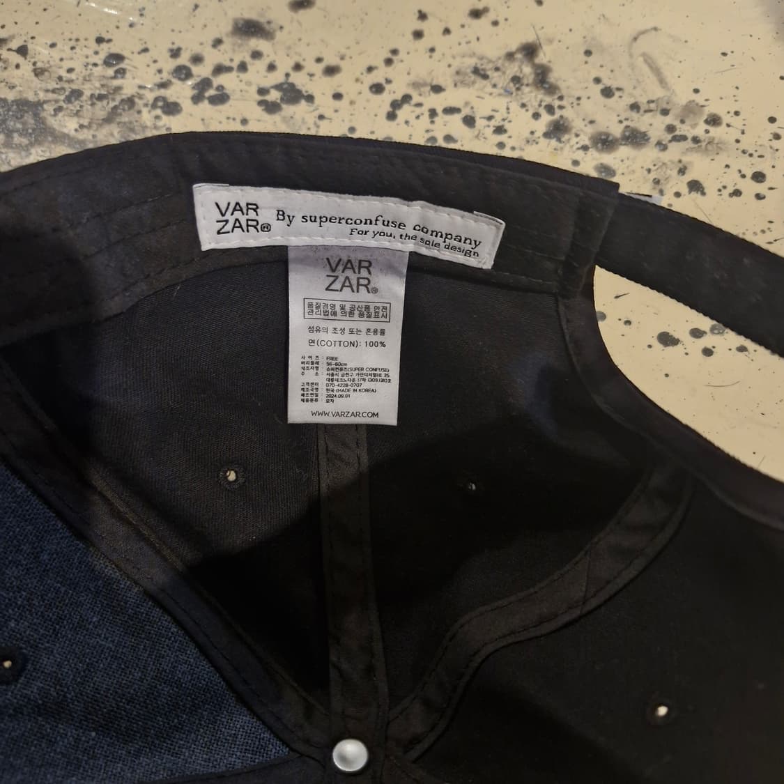 바잘 모노그램 로고 볼캡 올블랙 상품이미지3