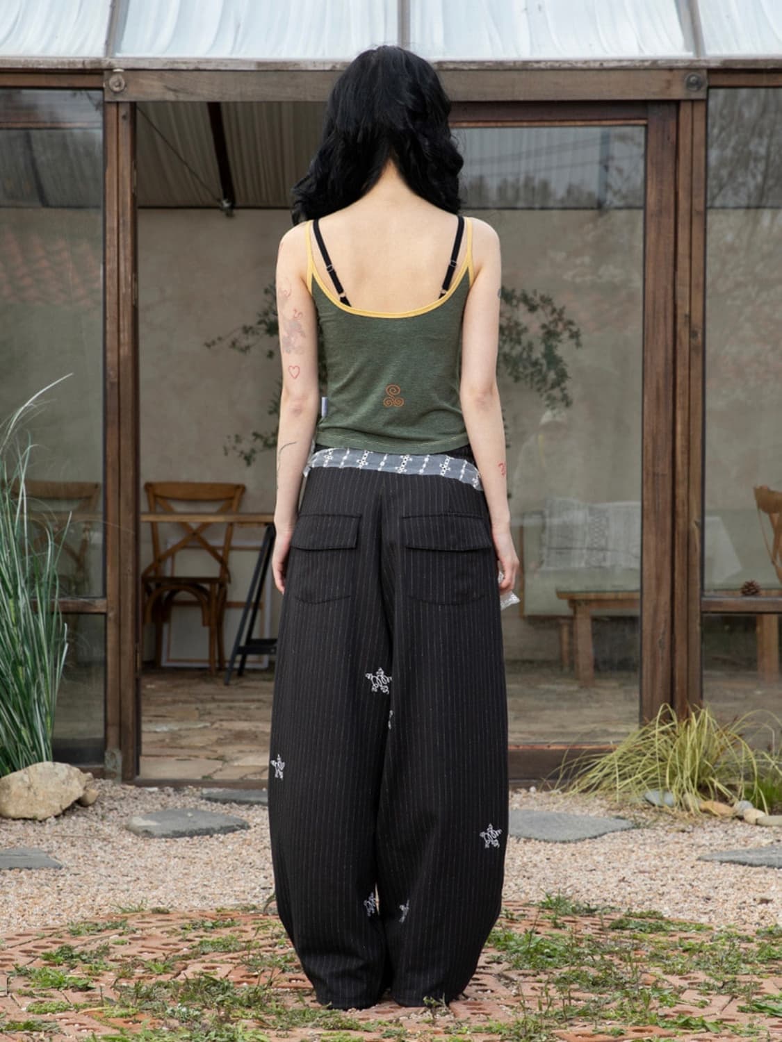 루나키후 슈팅 스타 스트라이프 벌룬 팬츠 1 size 상품이미지2