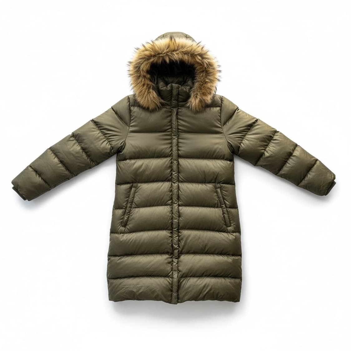 듀베티카 그레이 구스다운 여성 롱패딩 카키 44 상품이미지1