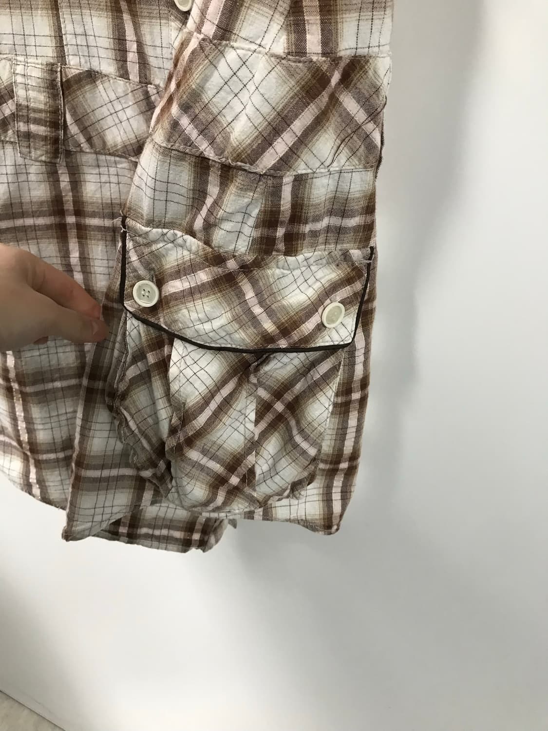 빈티지 체크 카고 원피스 상품이미지6