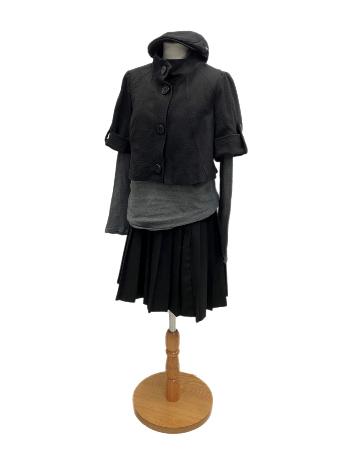 Black crop jacket coat 상품이미지3