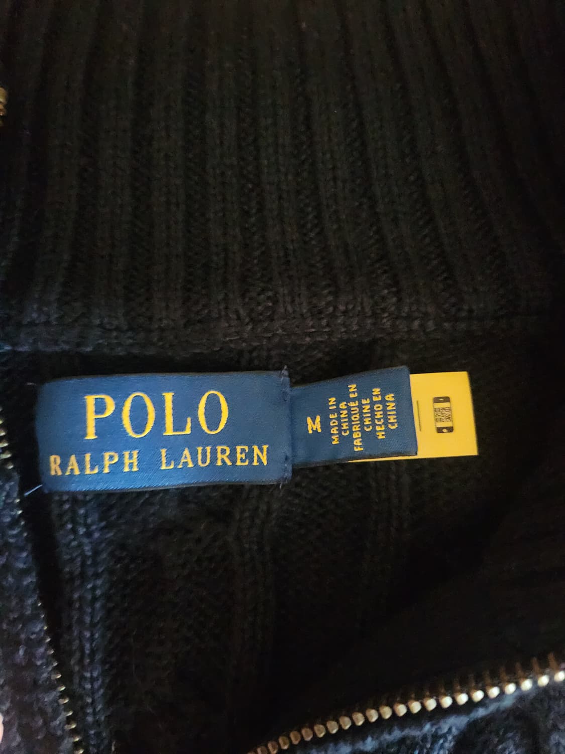 폴로 랄프 로렌 케이블 니트 코튼 쿼터 지퍼 스웨터 헌터  상품이미지3