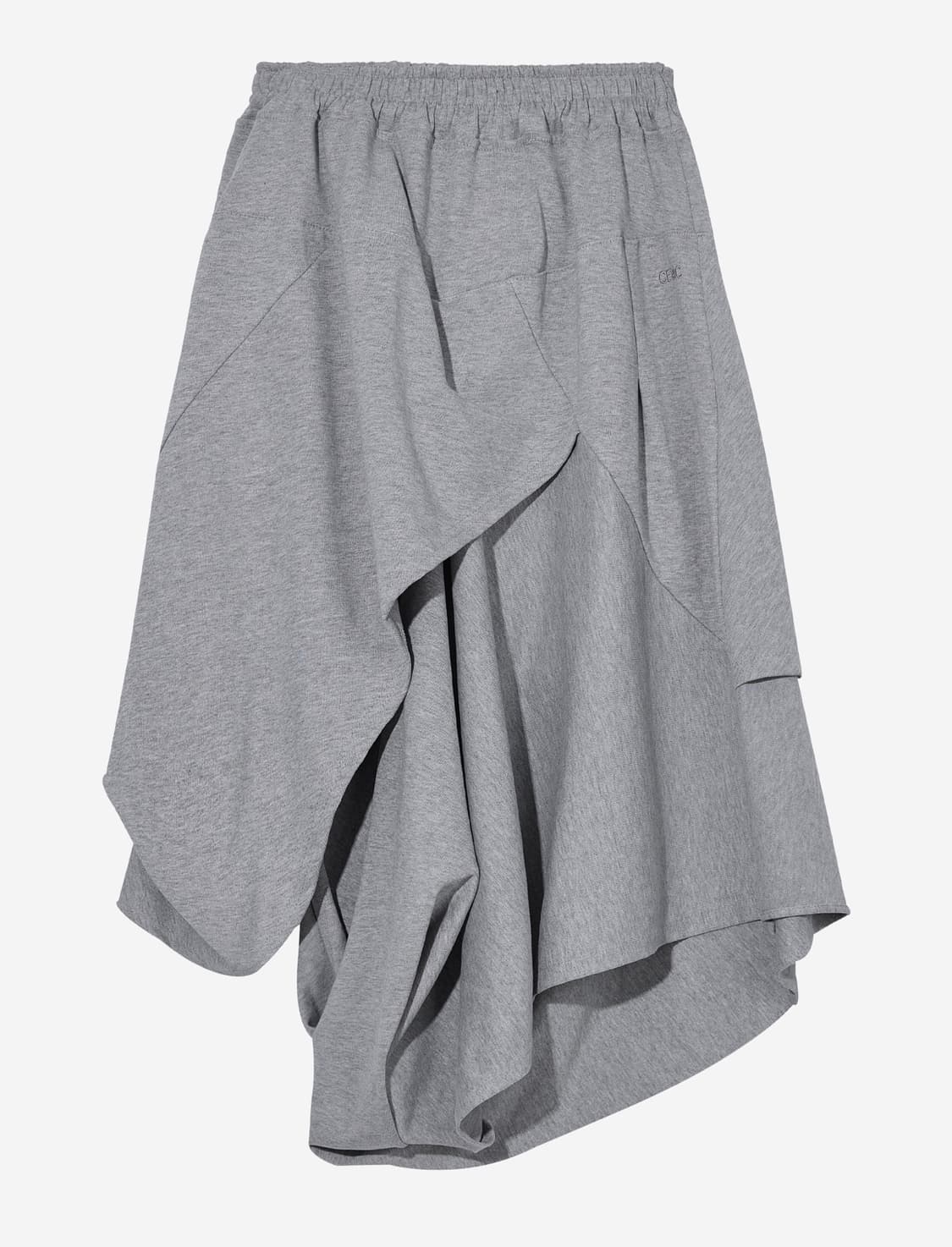 SLASHED DRAPE SKIRT / GRAY 상품이미지1