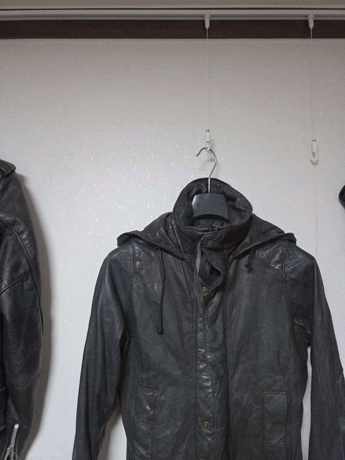 Christian peau hooded leather jacket 상품이미지7