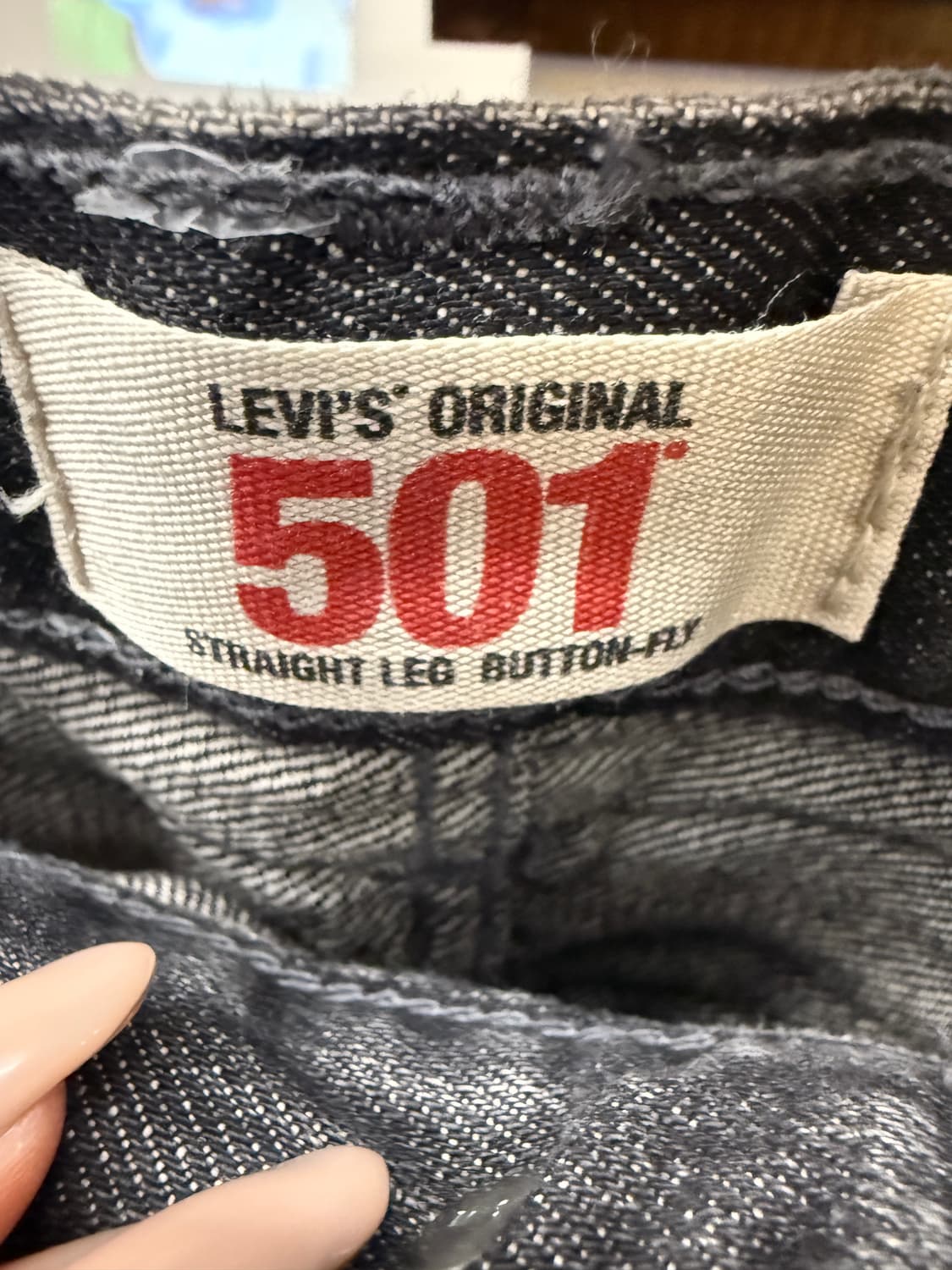 Levis 리바이스 501 흑청 데님 팬츠 상품이미지7