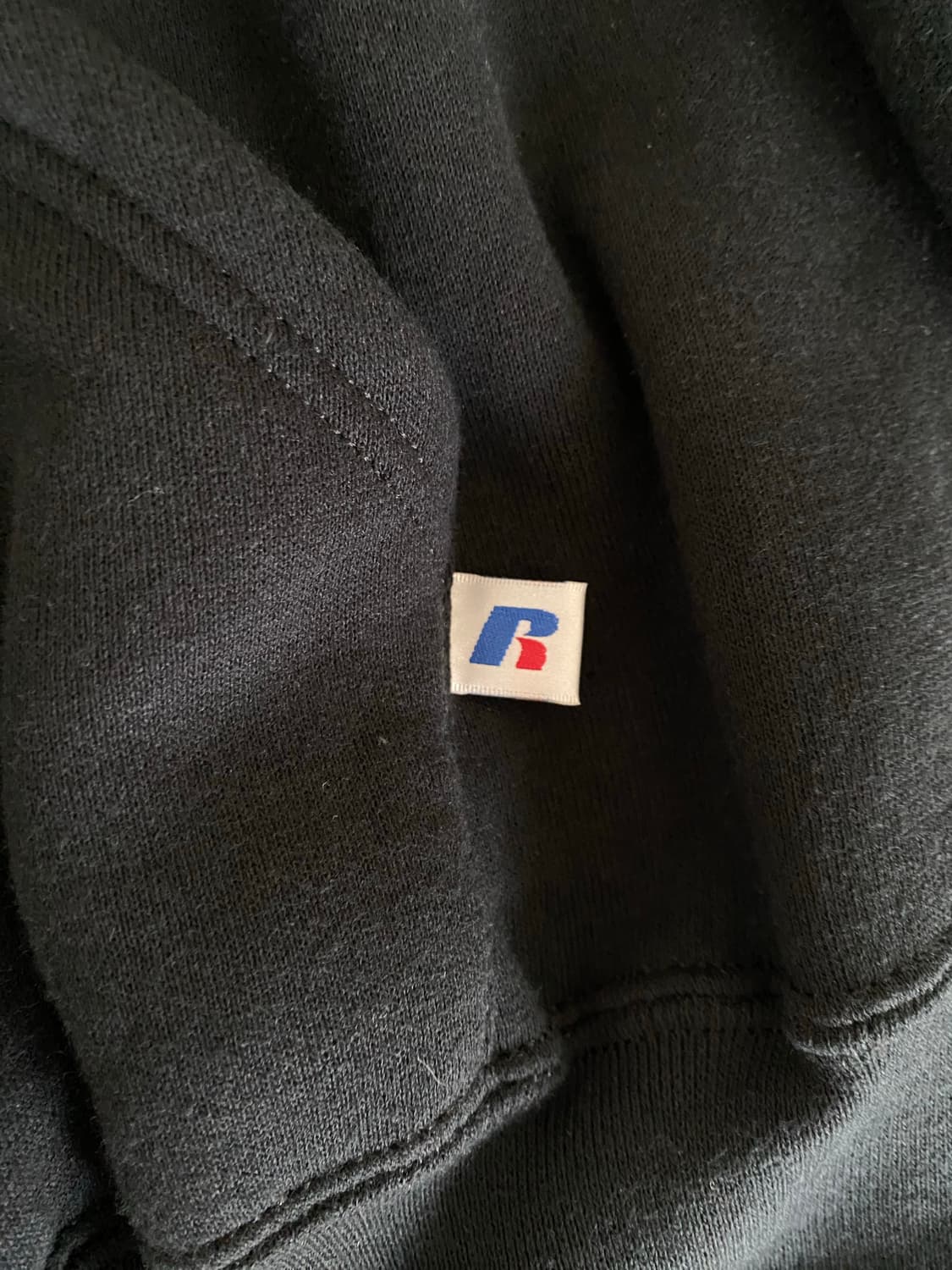 (XL) 90s 빈티지 러셀 후드 블랙 상품이미지3