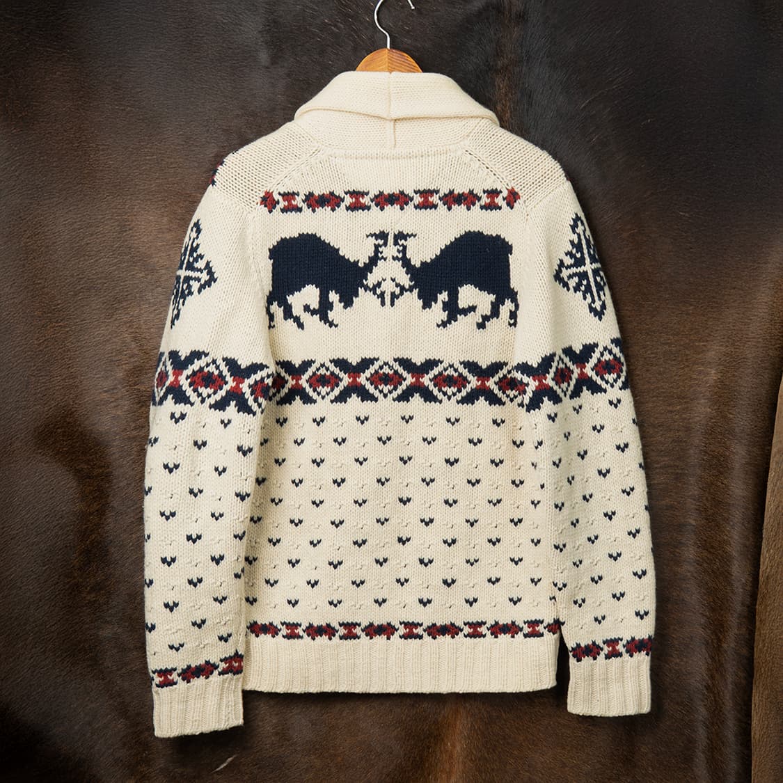 [M] 타미힐피거 램스울 네이티브 아메리칸 코위찬 스웨터 집업  상품이미지2