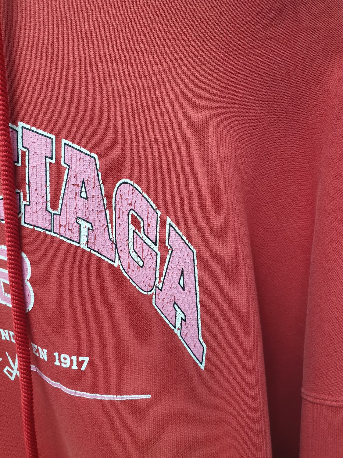 발렌시아가 레드 로고 후드티 2사이즈 상품이미지4