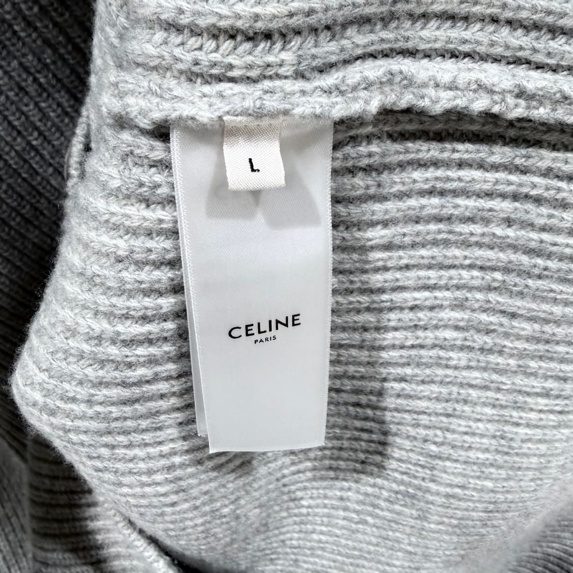 L / 셀린느 울 로고 오버사이즈 그레이 니트 상품이미지6