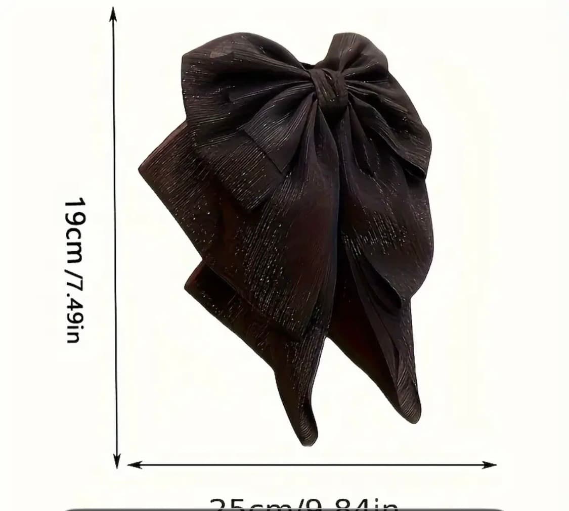 블랙 리본 집게핀 새상품 상품이미지4