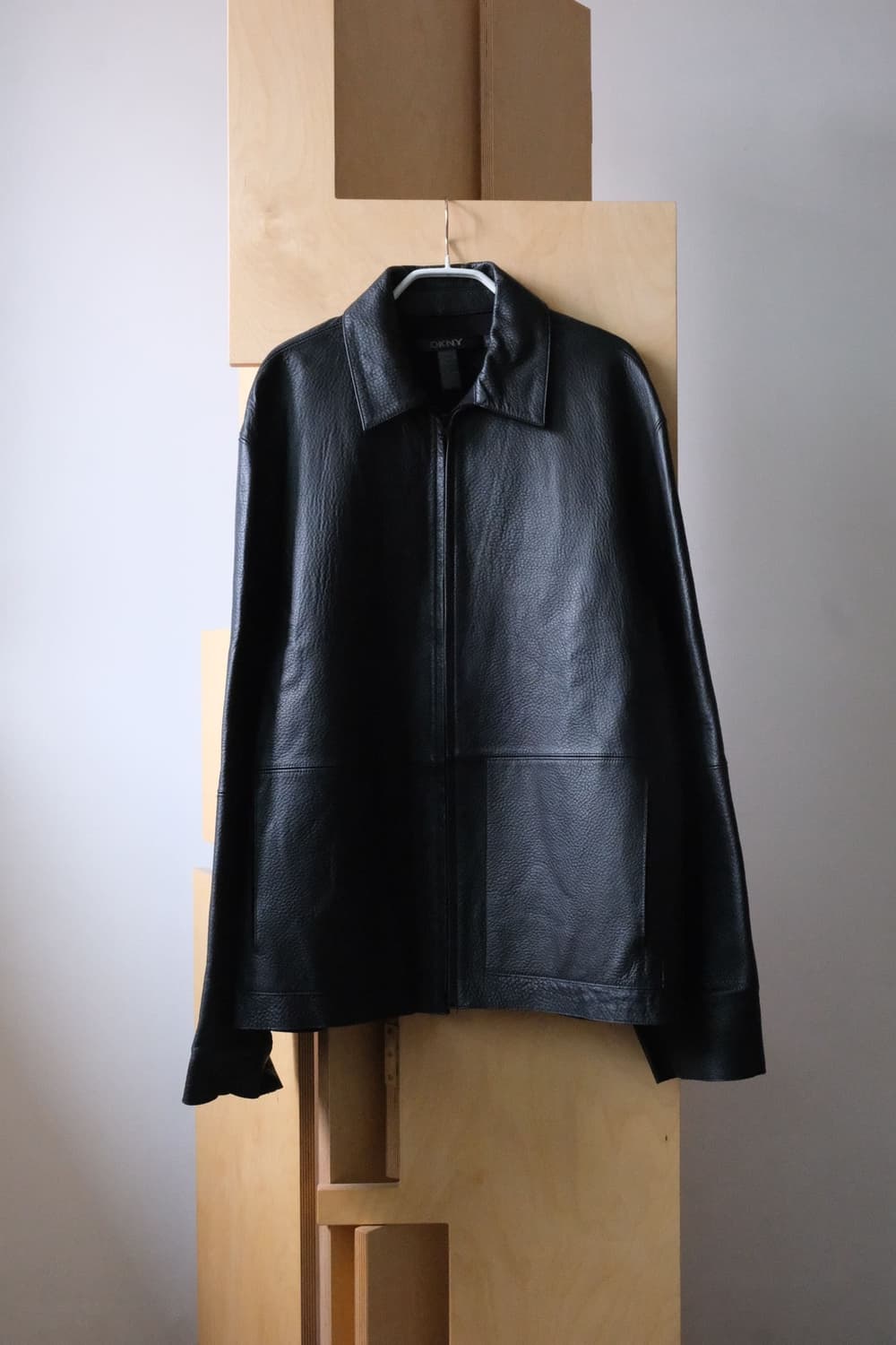 DKNY Core Black Leather Jacket 상품이미지1