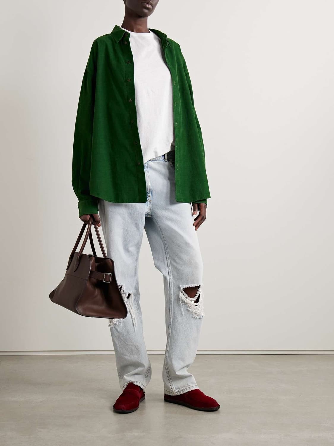 더 로우 페나 코듀로이 오버사이즈 셔츠 판매합니다. 상품이미지1