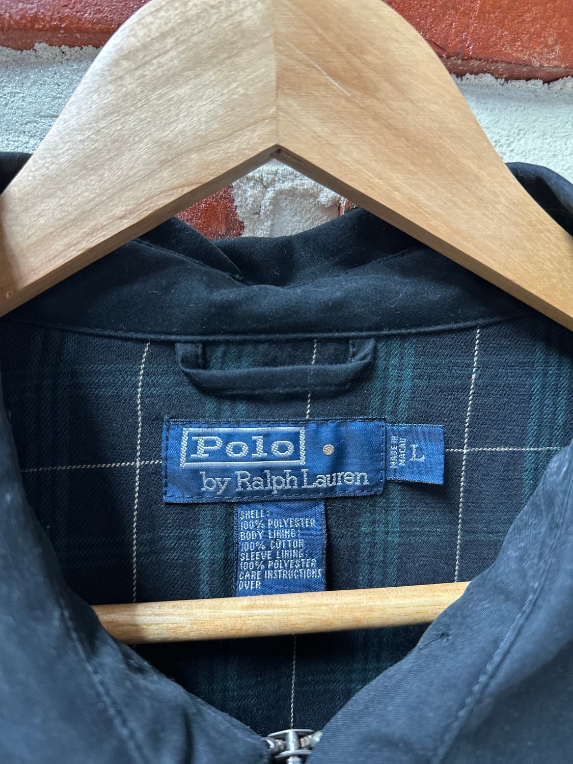 (L)폴로랄프로렌 안감 체크 스윙탑 블랙 상품이미지2