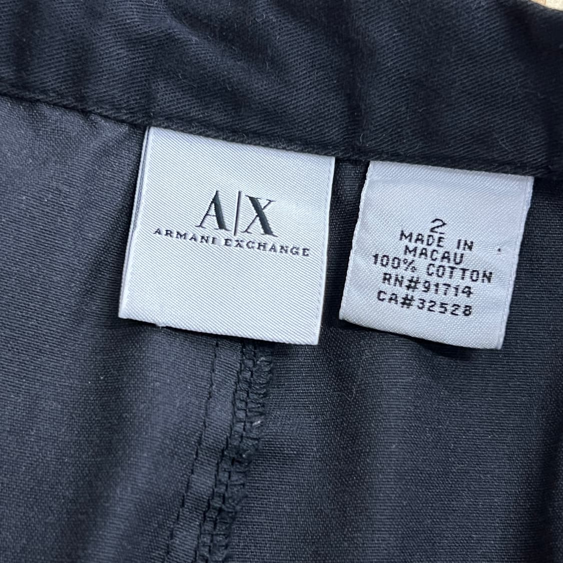 아르마니 익스체인지 블랙 코튼 미디 스커트  상품이미지3