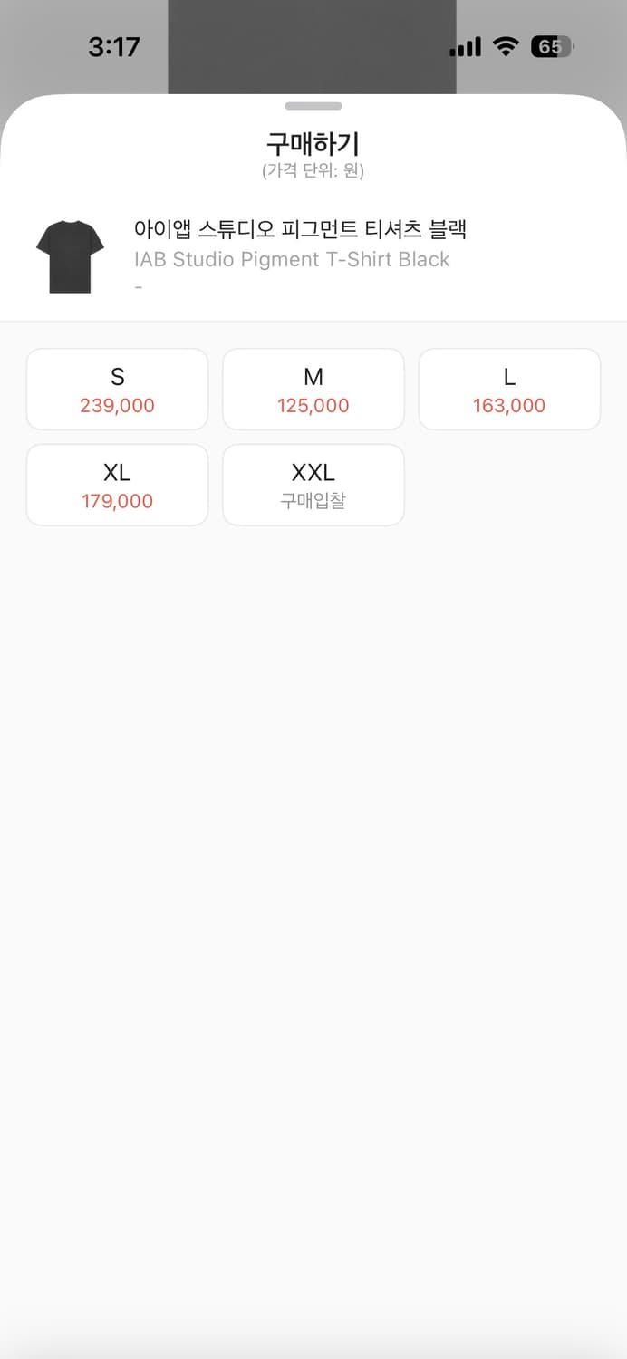 아이앱 스튜디오 피그먼트 티셔츠 블랙 L 상품이미지2