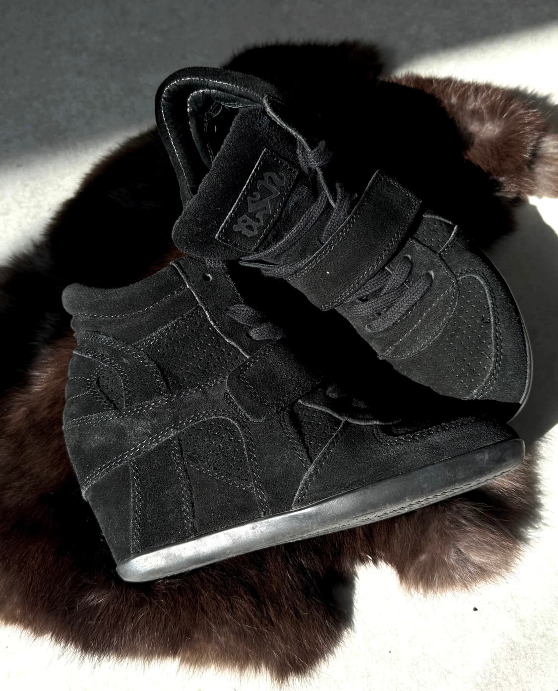 ASH 보위 웨지힐 하이탑 스니커즈 블랙 상품이미지1