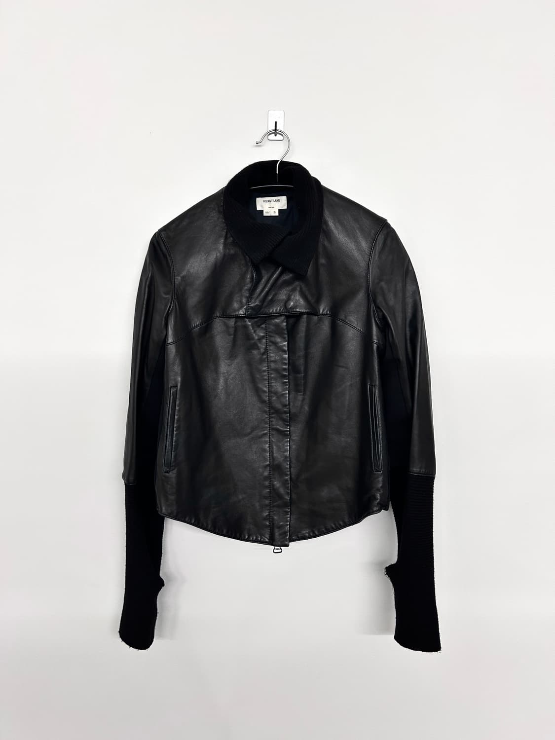 헬무트랭 코튼 하이넥 램스킨 자켓 상품이미지1