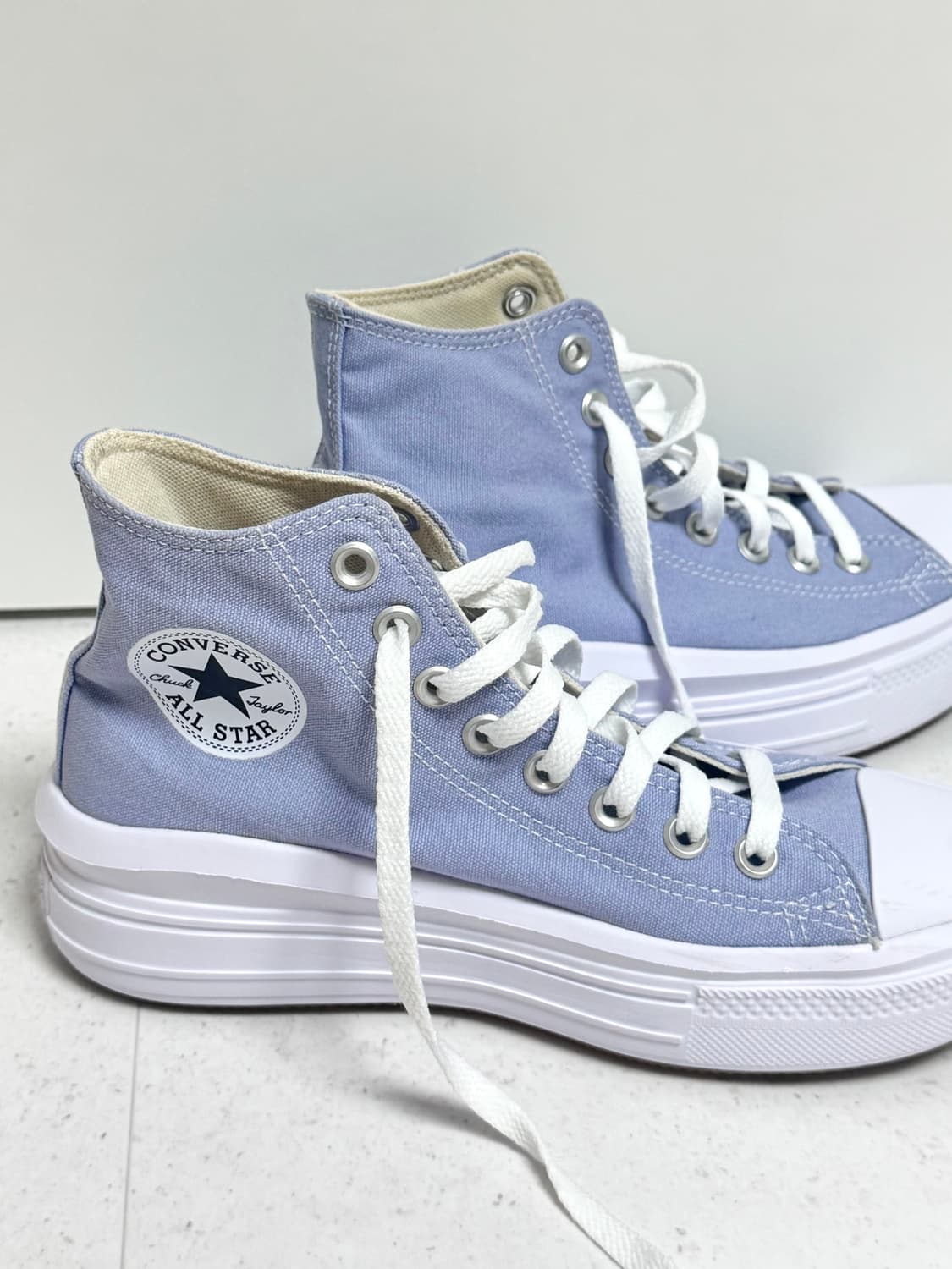 캔버스 하이탑 운동화 퍼플블루 상품이미지2