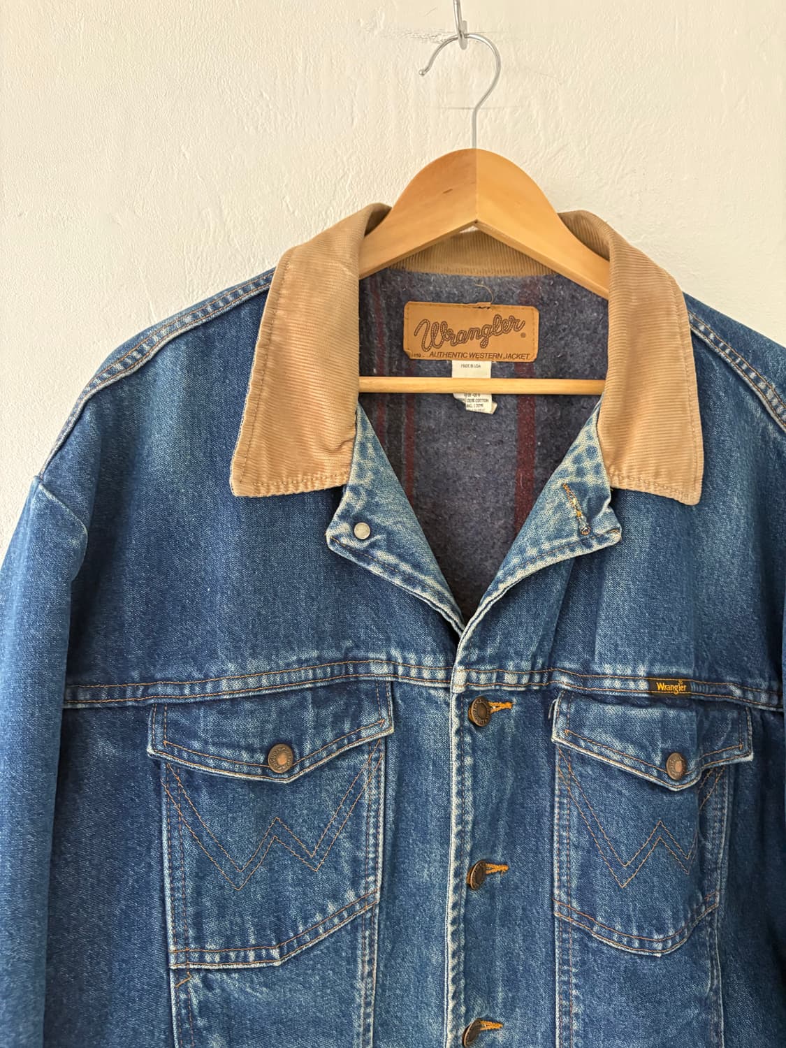 90's Wrangler wool blanket western denim 상품이미지2
