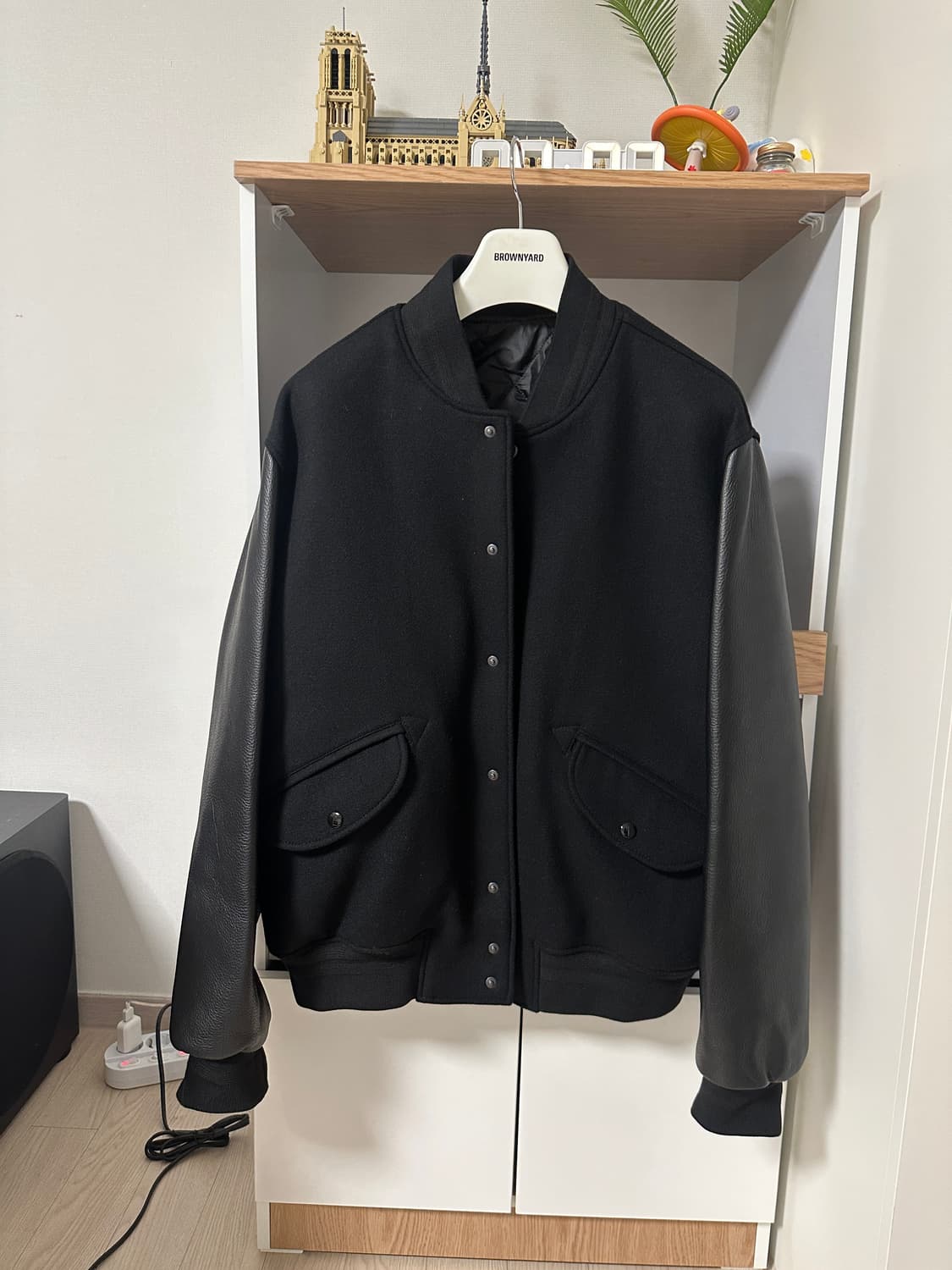 브라운야드 바시티자켓 블랙 5사이즈 상품이미지1