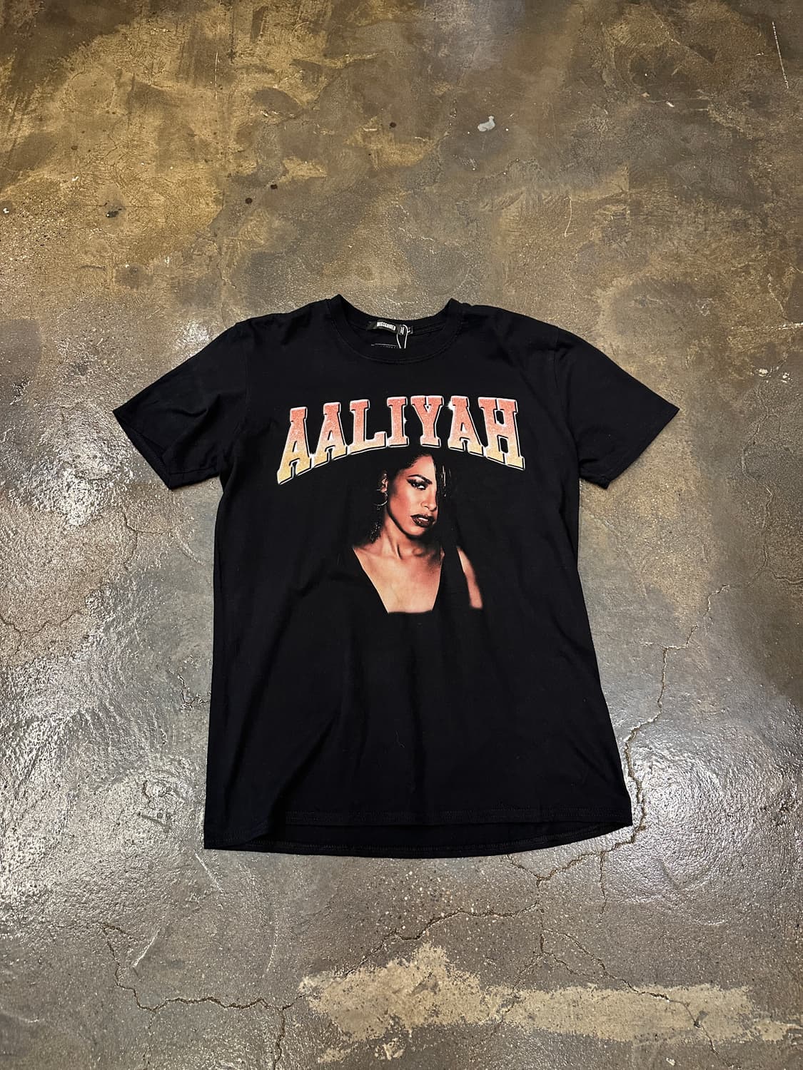 알리야 Aaliyah 프린팅 빈티지 반팔 티셔츠  S 상품이미지1