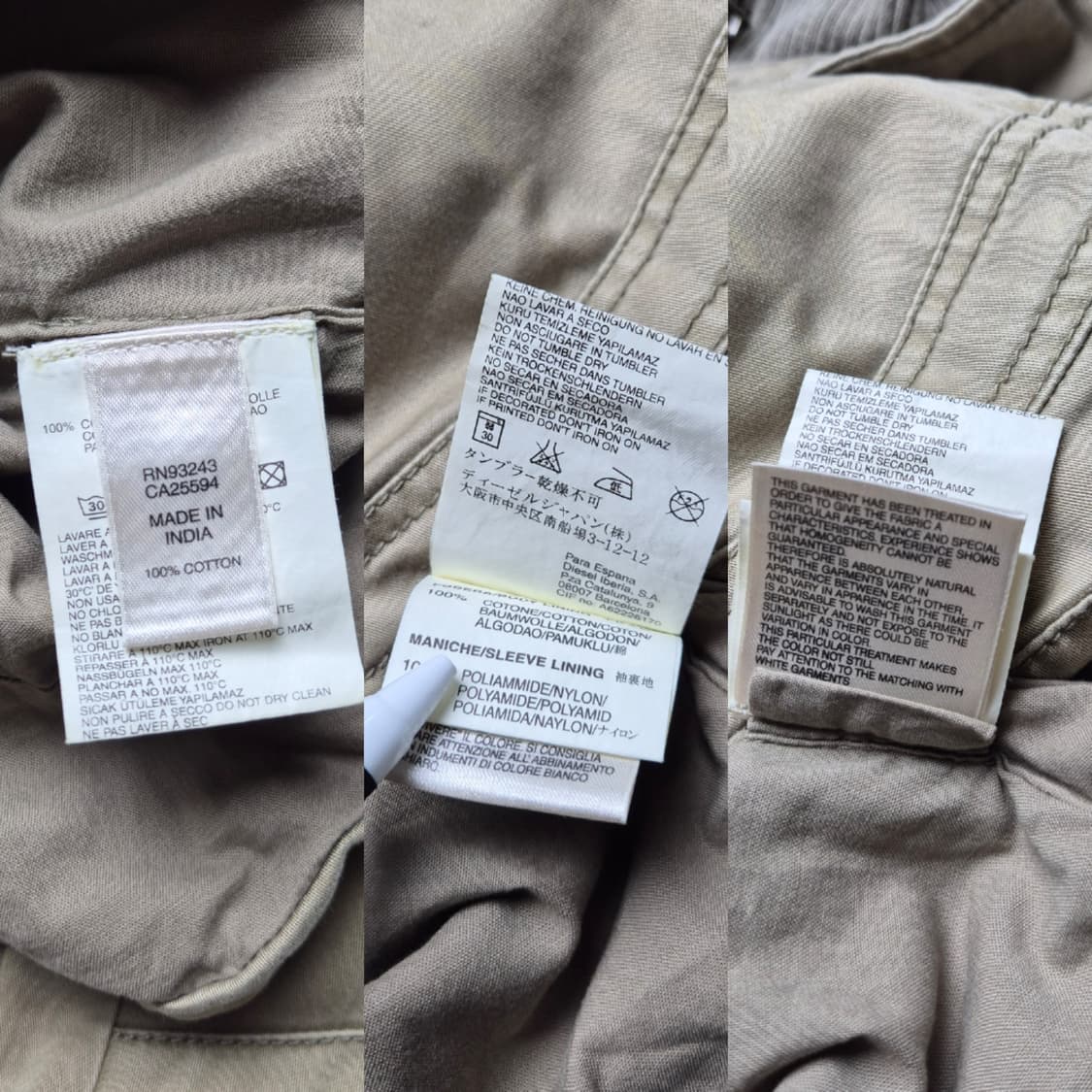 [S] 디젤 스티치 디테일 코튼 블루종 상품이미지9