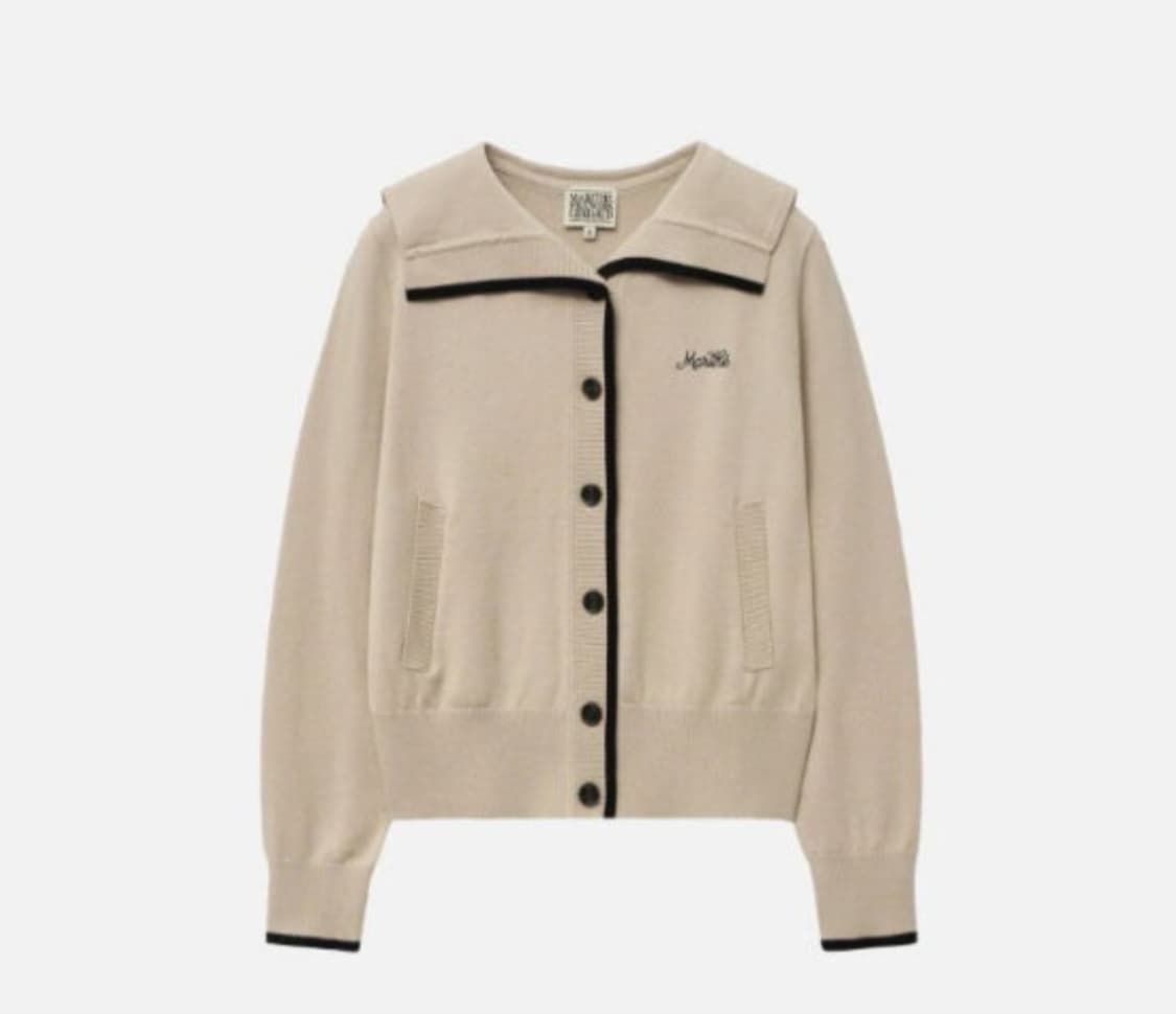 마리떼 세일러 니트 가디건 베이지 s사이즈 상품이미지1